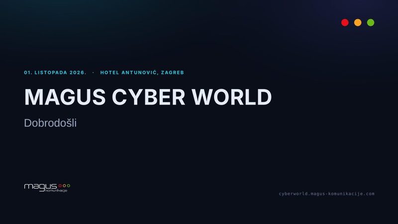Naslovni slajd: Magus Cyber World 2026 – Raspored